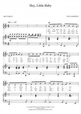 page one of Hey, Little Baby (Unison Choir)
