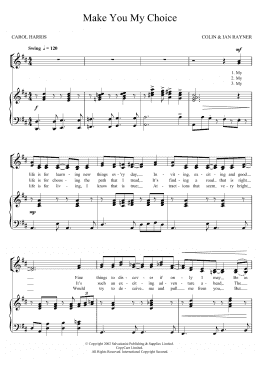 page one of Make You My Choice (Unison Choir)