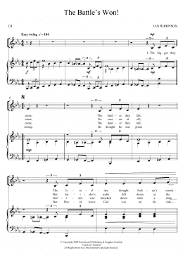 page one of The Battle's Won! (Unison Choir)