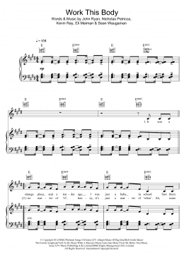 page one of Work This Body (Piano, Vocal & Guitar Chords)