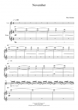 page one of November (Violin and Piano)