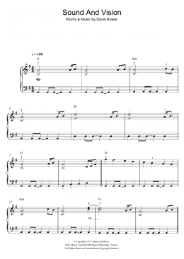 page one of Sound And Vision (Piano, Vocal & Guitar Chords)
