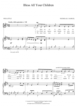 page one of Bless All Your Children (Piano, Vocal & Guitar Chords)