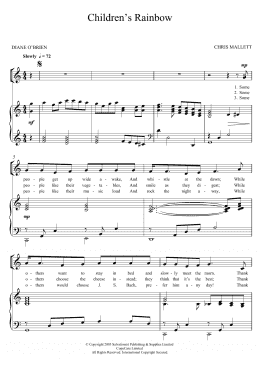 page one of Children's Rainbow (Piano, Vocal & Guitar Chords)