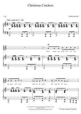 page one of Christmas Crackers (Piano, Vocal & Guitar Chords)