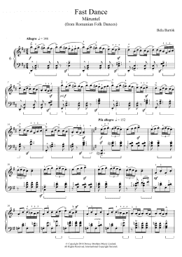page one of Fast Dance (from Romanian Folk Dances) (Piano Solo)