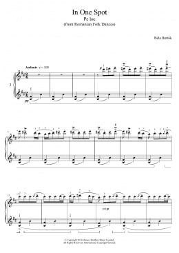 page one of In One Spot (from Romanian Folk Dances) (Piano Solo)