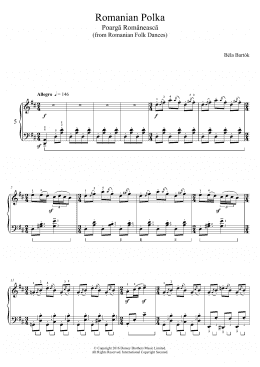 page one of Romanian Polka (from Romanian Folk Dances) (Piano Solo)