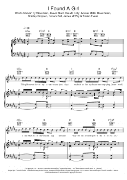 page one of I Found A Girl (Piano, Vocal & Guitar Chords)