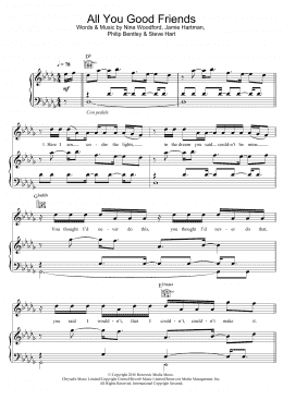 page one of All You Good Friends (Piano, Vocal & Guitar Chords)