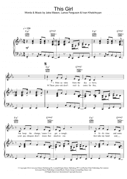 page one of This Girl (Piano, Vocal & Guitar Chords)