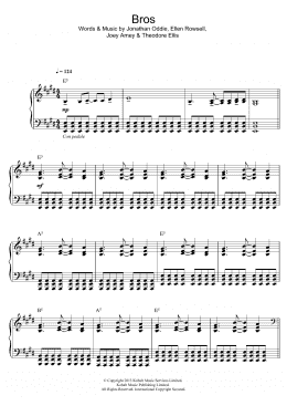 page one of Bros (Piano & Vocal)
