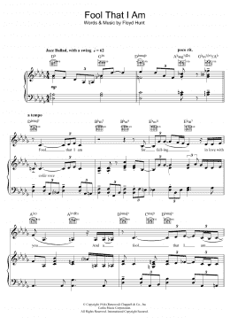 page one of Fool That I Am (Piano, Vocal & Guitar Chords)