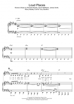page one of Loud Places (Piano, Vocal & Guitar Chords)