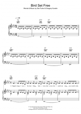 page one of Bird Set Free (Piano, Vocal & Guitar Chords)