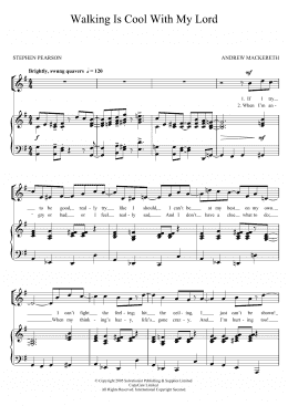 page one of Walking Is Cool With My Lord (Piano, Vocal & Guitar Chords)