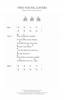 page one of Two Young Lovers (Guitar Chords/Lyrics)
