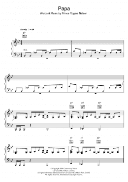 page one of Papa (Piano, Vocal & Guitar Chords)