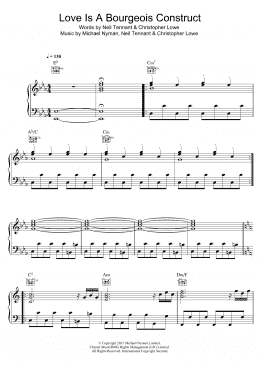page one of Love Is A Bourgeois Construct (Piano, Vocal & Guitar Chords)