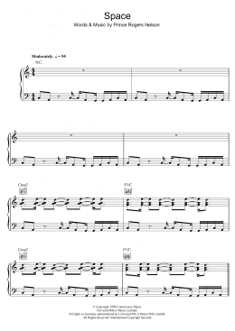 page one of Space (Piano, Vocal & Guitar Chords)