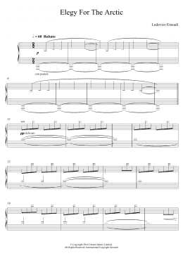 page one of Elegy For The Arctic (Piano Solo)