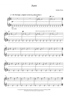page one of Aero (Piano Solo)