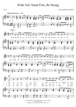 page one of Walk Tall, Stand Firm, Be Strong (Piano, Vocal & Guitar Chords)
