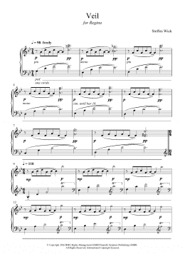 page one of Veil (Piano Solo)