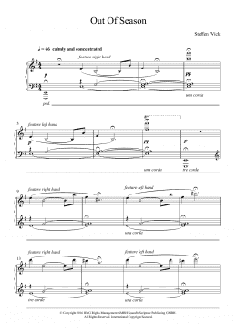 page one of Out Of Season (Piano Solo)