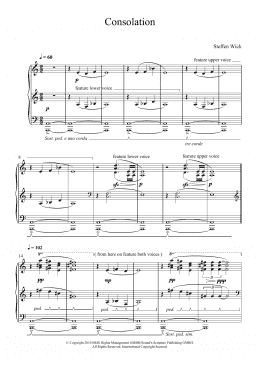 page one of Consolation (Piano Solo)