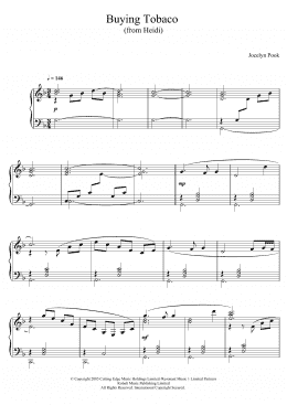 page one of Buying Tobaco (From 'Heidi') (Piano Solo)