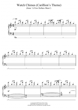 page one of Watch Chimes (from 'A Few Dollars More') (Piano Solo)