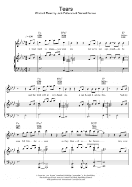 page one of Tears (featuring Louisa Johnson) (Piano, Vocal & Guitar Chords)