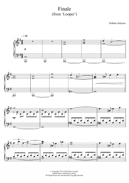 page one of Finale (From 'Looper') (Piano Solo)