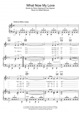 page one of What Now My Love (Piano, Vocal & Guitar Chords)