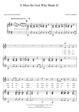 page one of It Must Be God Who Made It (Unison Choir)