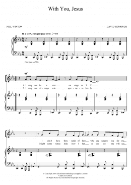 page one of With You, Jesus (Unison Choir)
