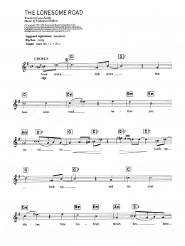 page one of Lonesome Road (Piano Chords/Lyrics)