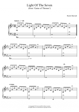 page one of Light Of The Seven (from Game of Thrones) (Piano Solo)