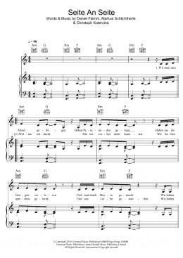 page one of Seite An Seite (Piano, Vocal & Guitar Chords (Right-Hand Melody))
