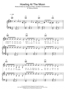 page one of Howling At The Moon (Piano, Vocal & Guitar Chords)