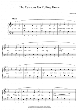 page one of The Caissons Go Rolling Home (Easy Piano)