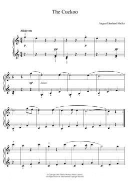 page one of The Cuckoo (Easy Piano)