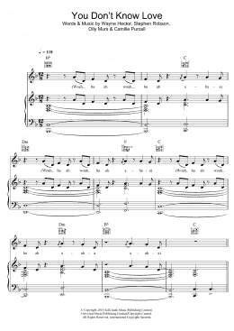 page one of You Don't Know Love (Piano, Vocal & Guitar Chords)