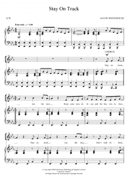 page one of Stay On Track (Unison Choir)