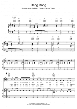 page one of Bang Bang (Piano, Vocal & Guitar Chords)