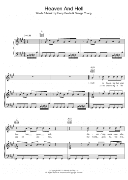 page one of Heaven and Hell (Piano, Vocal & Guitar Chords)