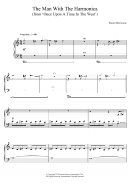 page one of The Man With The Harmonica (from 'Once Upon A Time In The West') (Piano Solo)