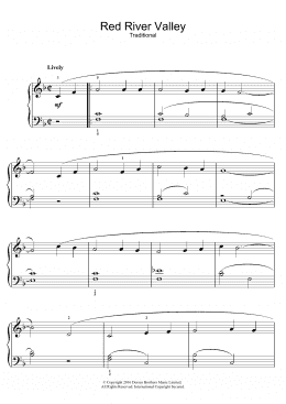 page one of Red River Valley (Easy Piano)