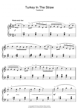 page one of Turkey In The Straw (Easy Piano)